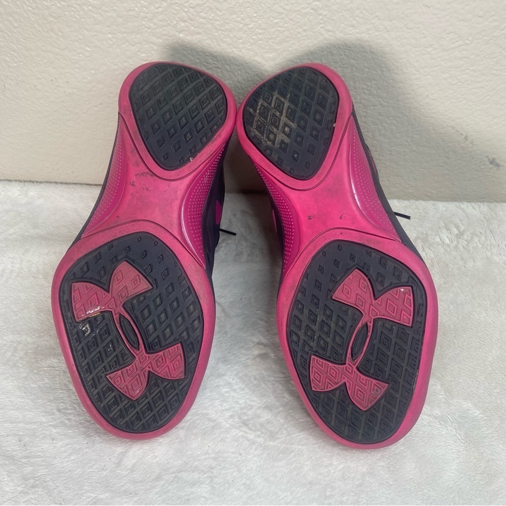 Under Armour Black Pink High Top Basketball Shoes Size 7.5 - Picture 13 of 14